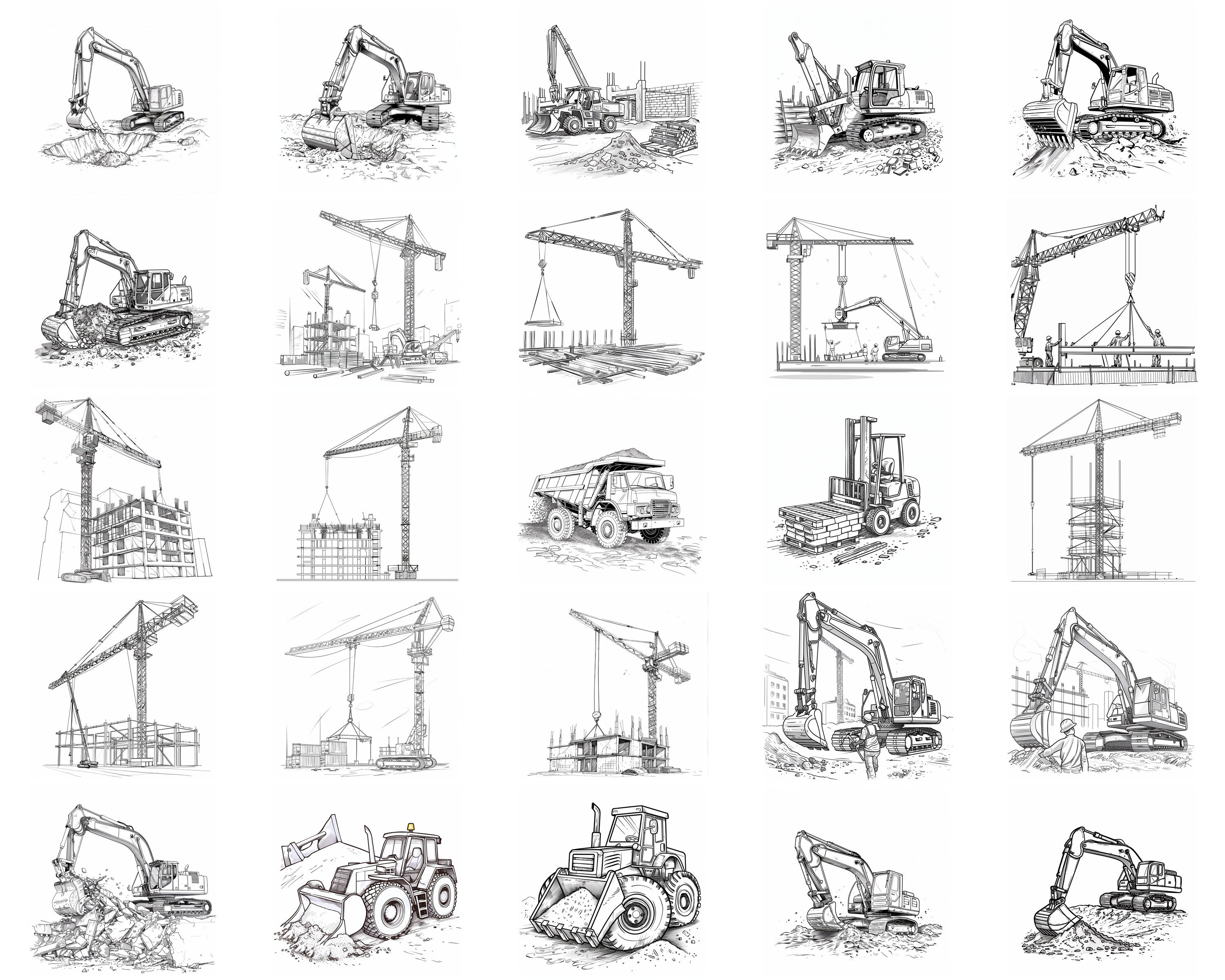 100+ Construction Procreate Brush Set | Procreate Stamp Brushes ...
