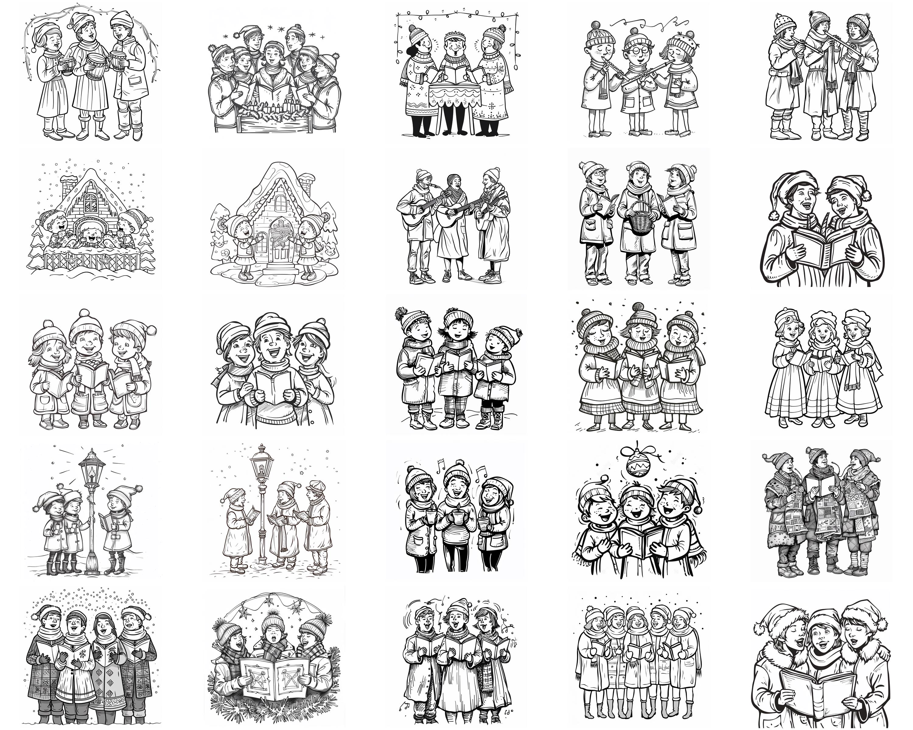 128+ Carolers Singing Procreate Brush Set | Stamps for Procreate ...