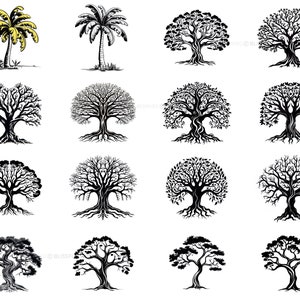 100+ Tree Procreate Brush Set | Unique Realistic Tree Stamp Brushes ...