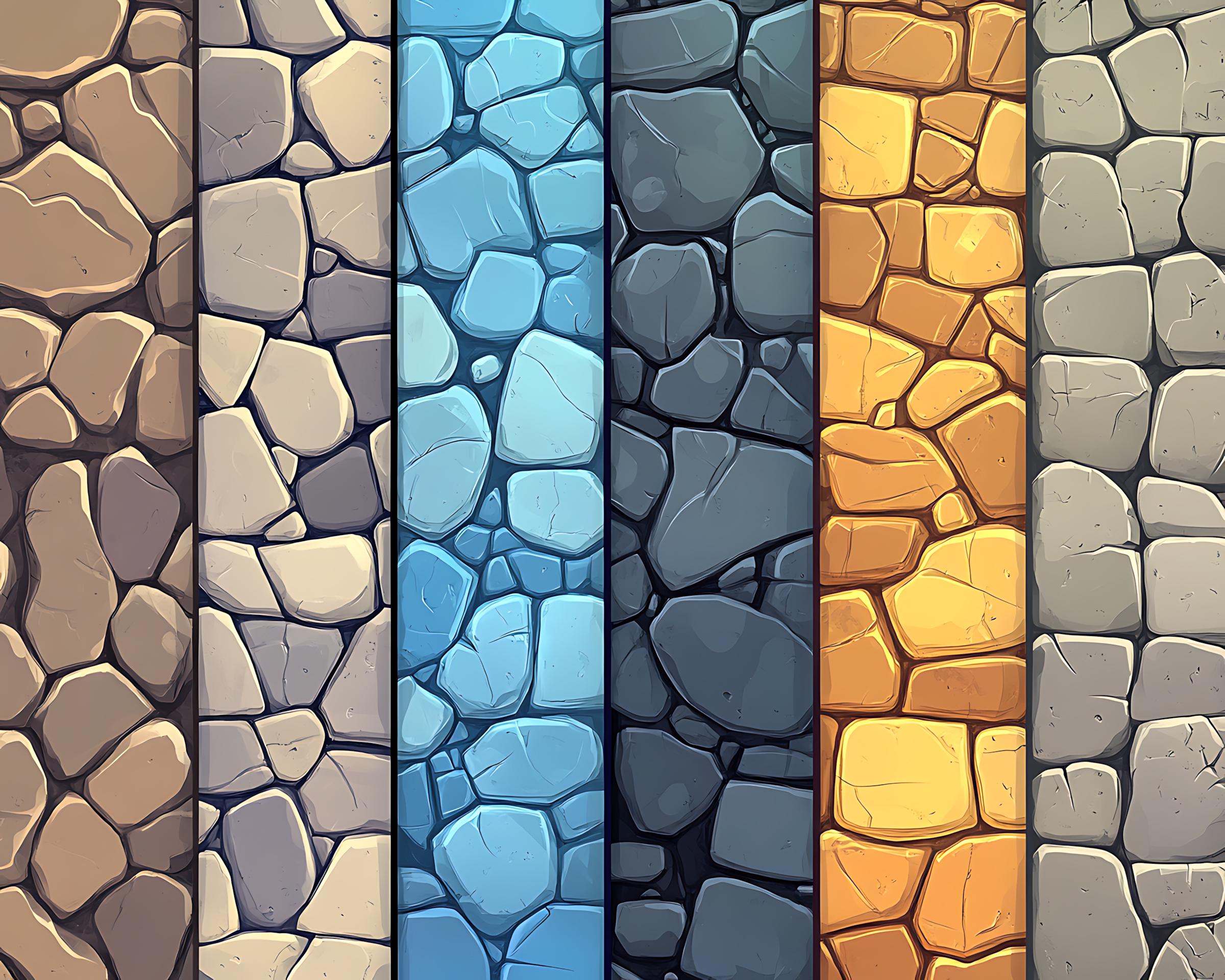 Stone Texture Procreate Brushes: 100+ Seamless Rock Patterns (instant ...