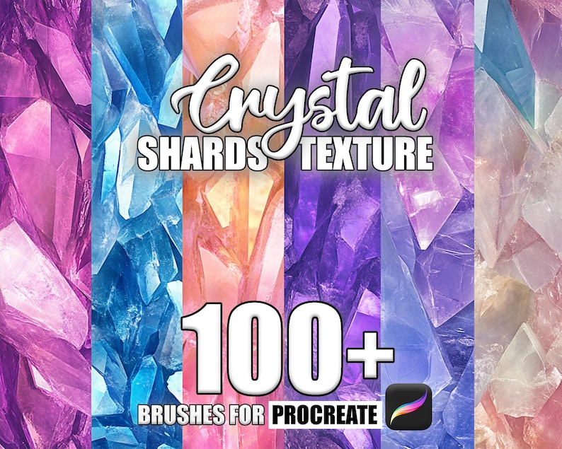 Patterns Blue Shard Crystal Shards Texture Procreate Brushes: 100+ Seamless Patterns ...