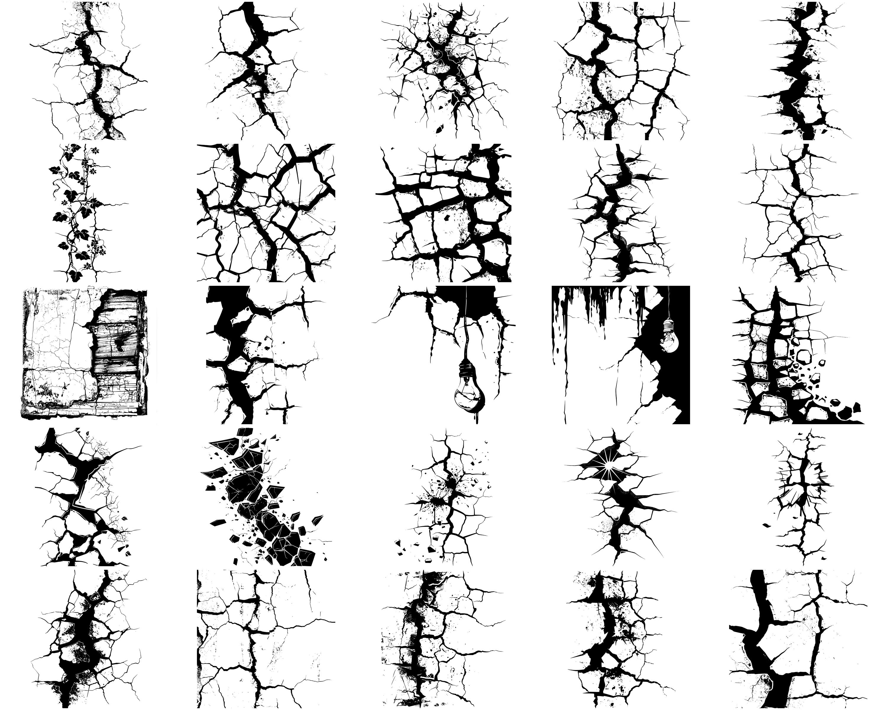 Crack Wall SVG Bundle, Set of 100, Instant Digital Download Svg Png Dxf ...