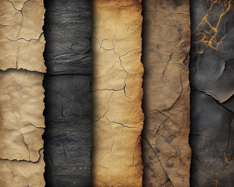 Burnt Paper Texture Brushes: 100+ Seamless Procreate Patterns (instant ...