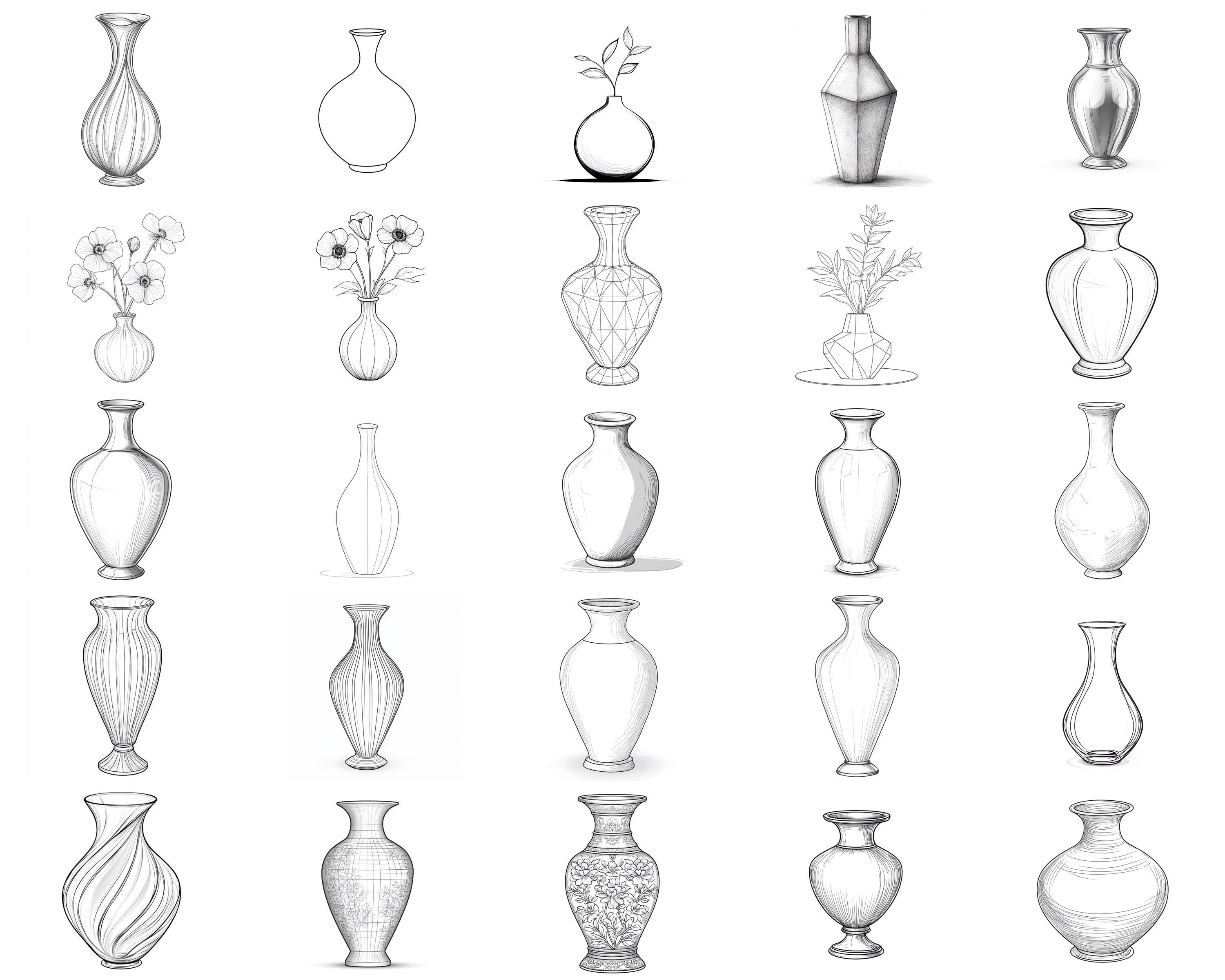 128+ Vase Procreate Brush Set | Stamps for Procreate | Instant Digital ...