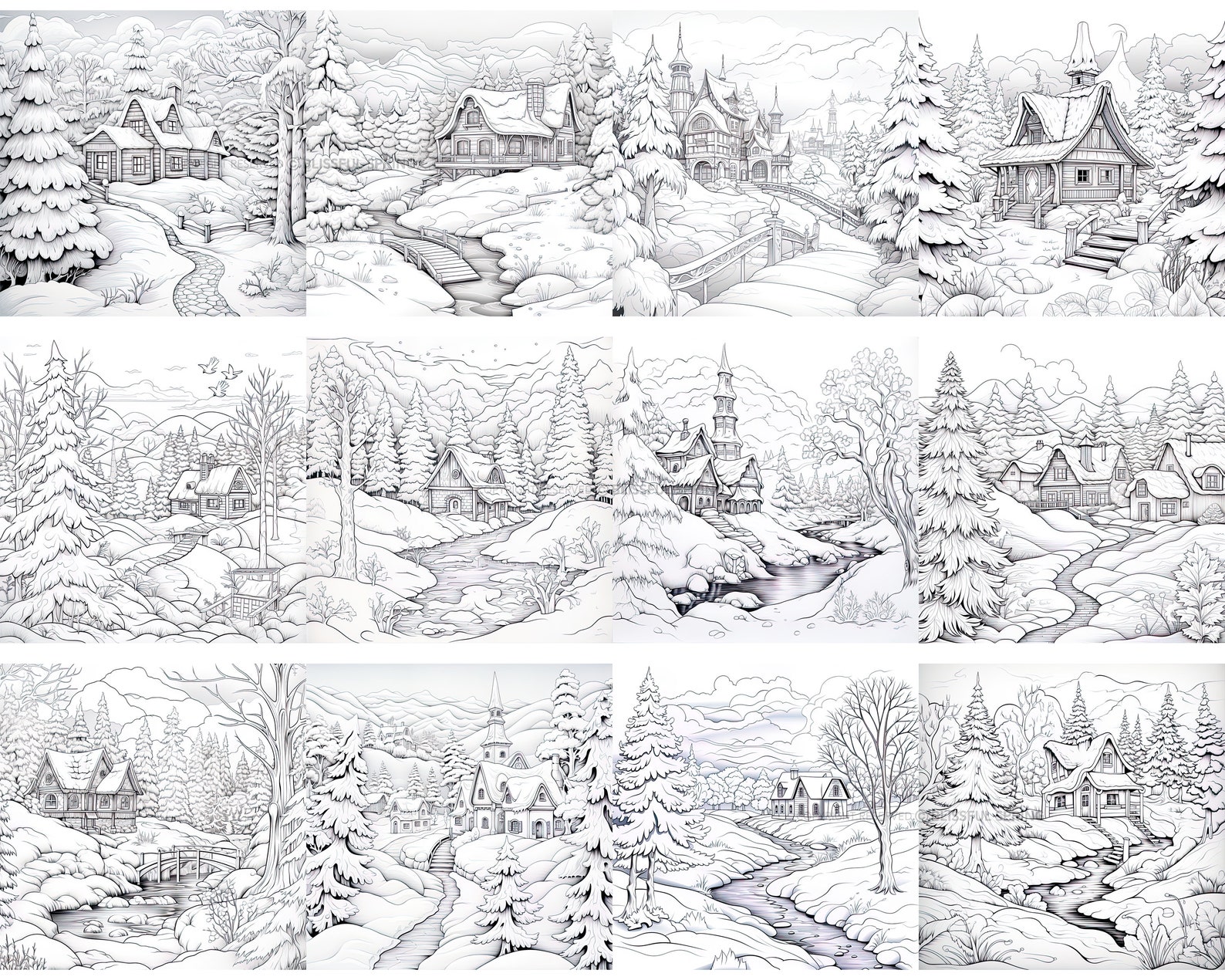 Winter Wonderland Procreate Brush Set: 100+ Unique Stamps (digital ...