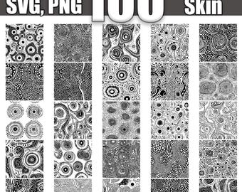 Animal Skin Seamless Pattern SVG Bundle: 100 Designs (Digital Download)