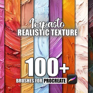 Puede incluir: Un conjunto de más de 100 pinceles digitales para Procreate, con texturas realistas de impasto. Los pinceles están diseñados para crear una variedad de efectos pictóricos, desde trazos gruesos y texturizados hasta lavados suaves y mezclados.