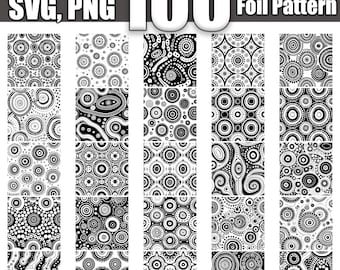 Metallic Foil Seamless Pattern SVG Bundle: 100 Designs (Digital Download)
