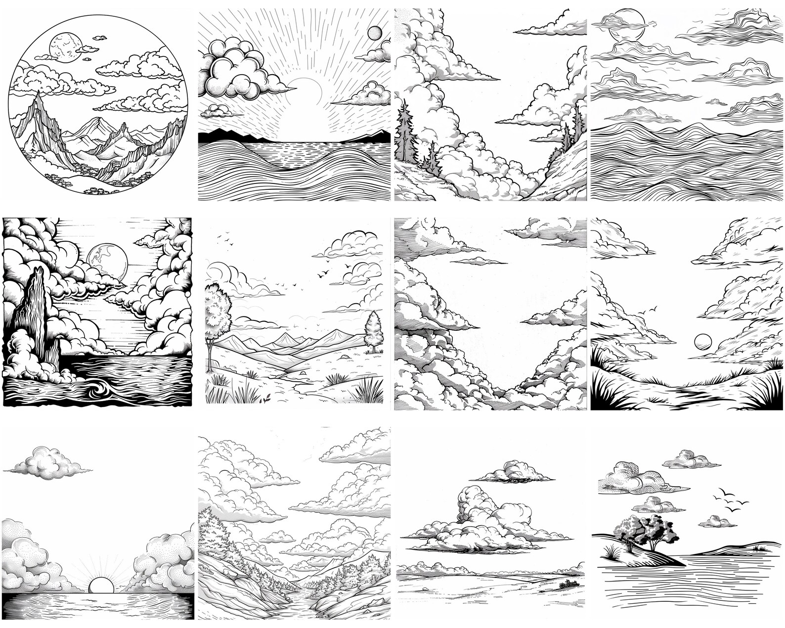 145+ Clouds Procreate Brush Set | Stamps for Procreate | Instant ...