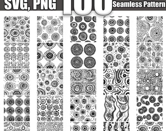 Polka Dot Seamless Pattern SVG Bundle: 100 Retro Designs (Digital Download)