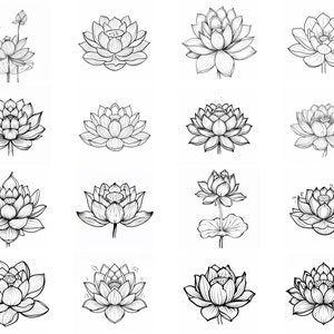 150+ Lotus Procreate Brush Set | Stamps for Procreate | Instant Digital ...