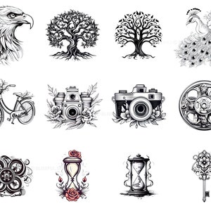 100+ Realism Tattoo Procreate Brush Set | Unique Tattoo Style Stamp ...