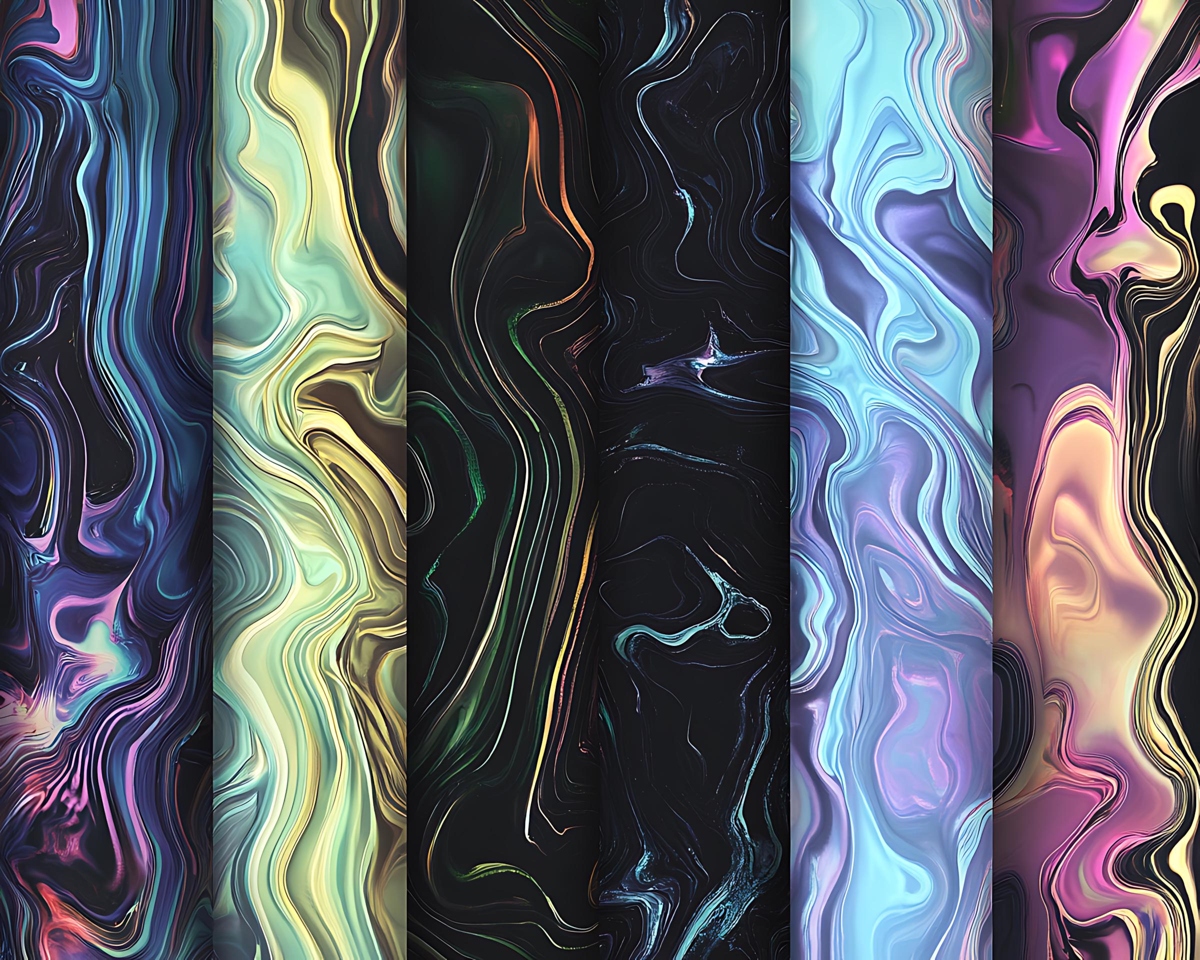 Iridescent Oil Slick Texture Procreate Brushes: Seamless Patterns ...