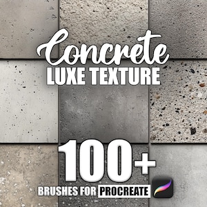 Concrete Texture Procreate Brushes: 100+ Seamless Patterns (Instant Download)
