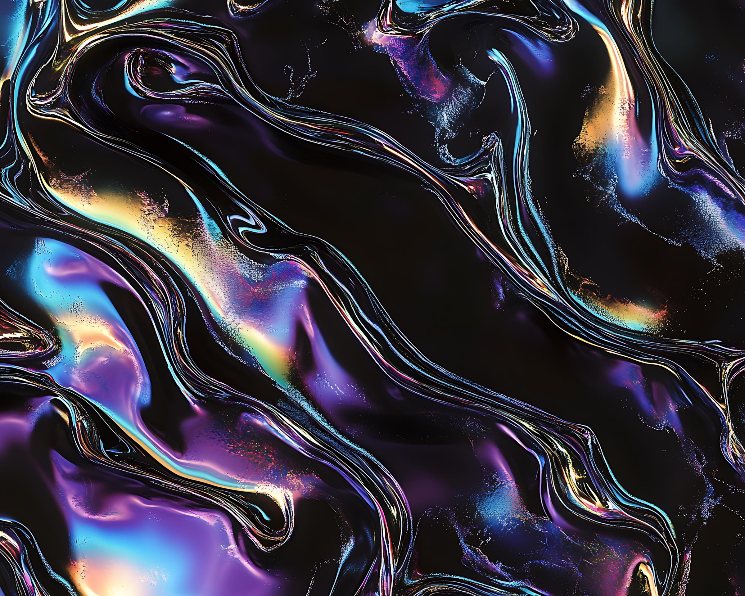 Iridescent Oil Slick Texture Procreate Brushes: Seamless Patterns ...