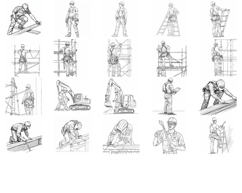 100+ Construction Procreate Brush Set | Procreate Stamp Brushes ...
