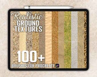 Más de 100 pinceles de textura de suelo para Procreate: Patrones sin costuras (descarga digital)