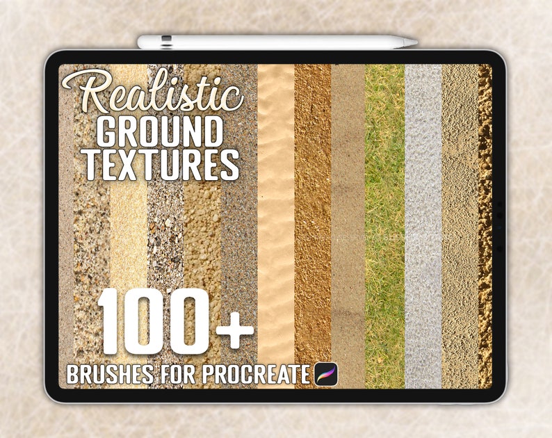 100+ Ground Texture Brushes for Procreate: Seamless Patterns (digital ...