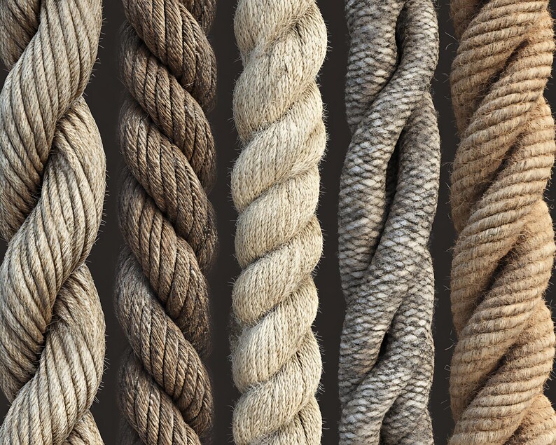 Unique Rope Patterns Rope Fiber Texture Procreate Brushes: 100+ Seamless Patterns (digital ...