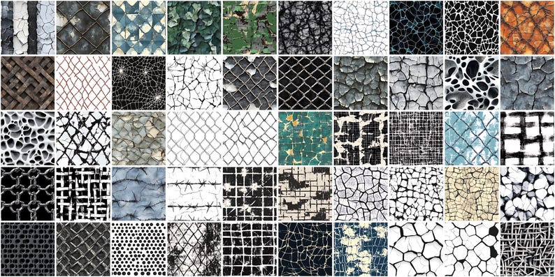 100+ Torn Mesh Texture Procreate Pattern Brushes, Seamless Textures ...
