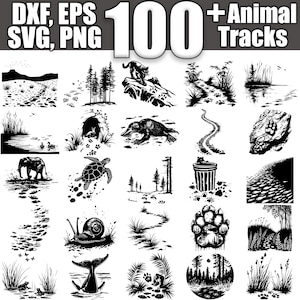 Natures Footprints SVG Bundle, Set of 100, Instant Digital Download svg png dxf eps