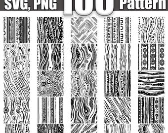 May include: A collection of 100+ black and white stripe patterns. The patterns are made up of wavy lines, dots, and other geometric shapes.