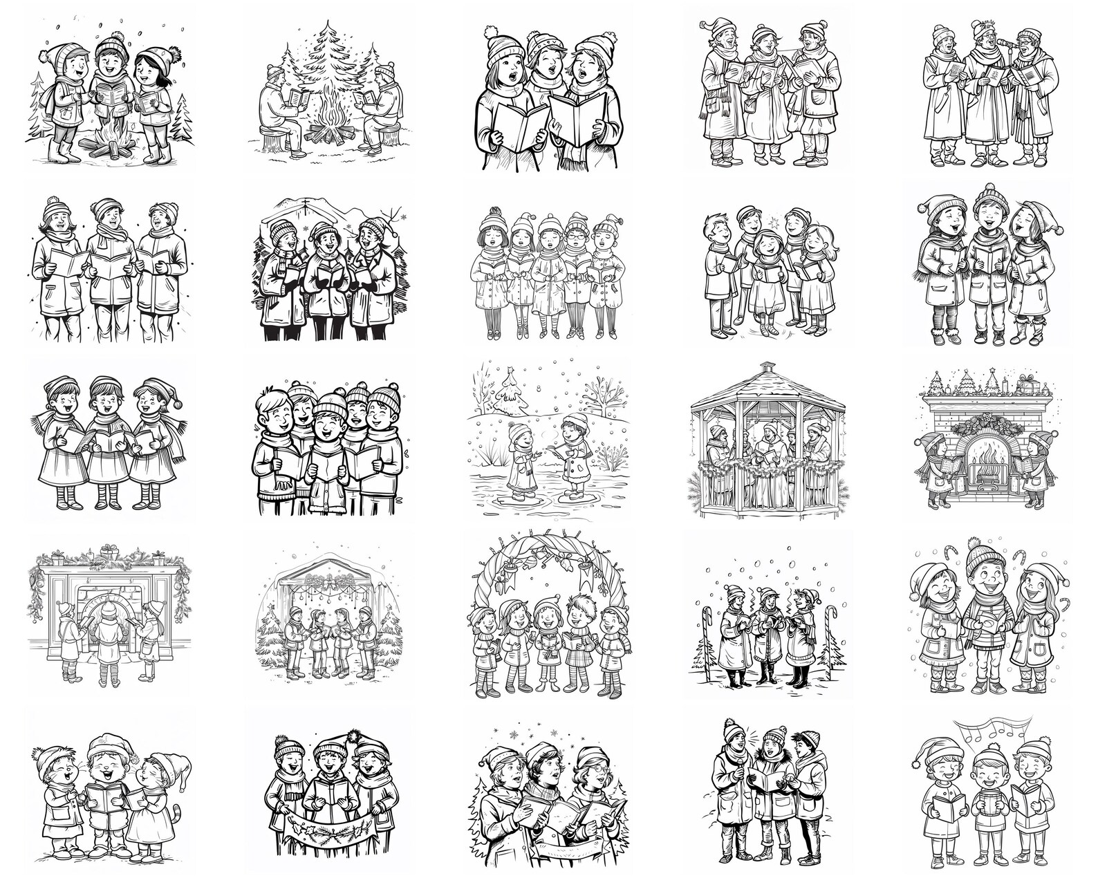 128+ Carolers Singing Procreate Brush Set | Stamps for Procreate ...