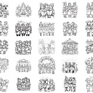 128+ Carolers Singing Procreate Brush Set | Stamps for Procreate ...