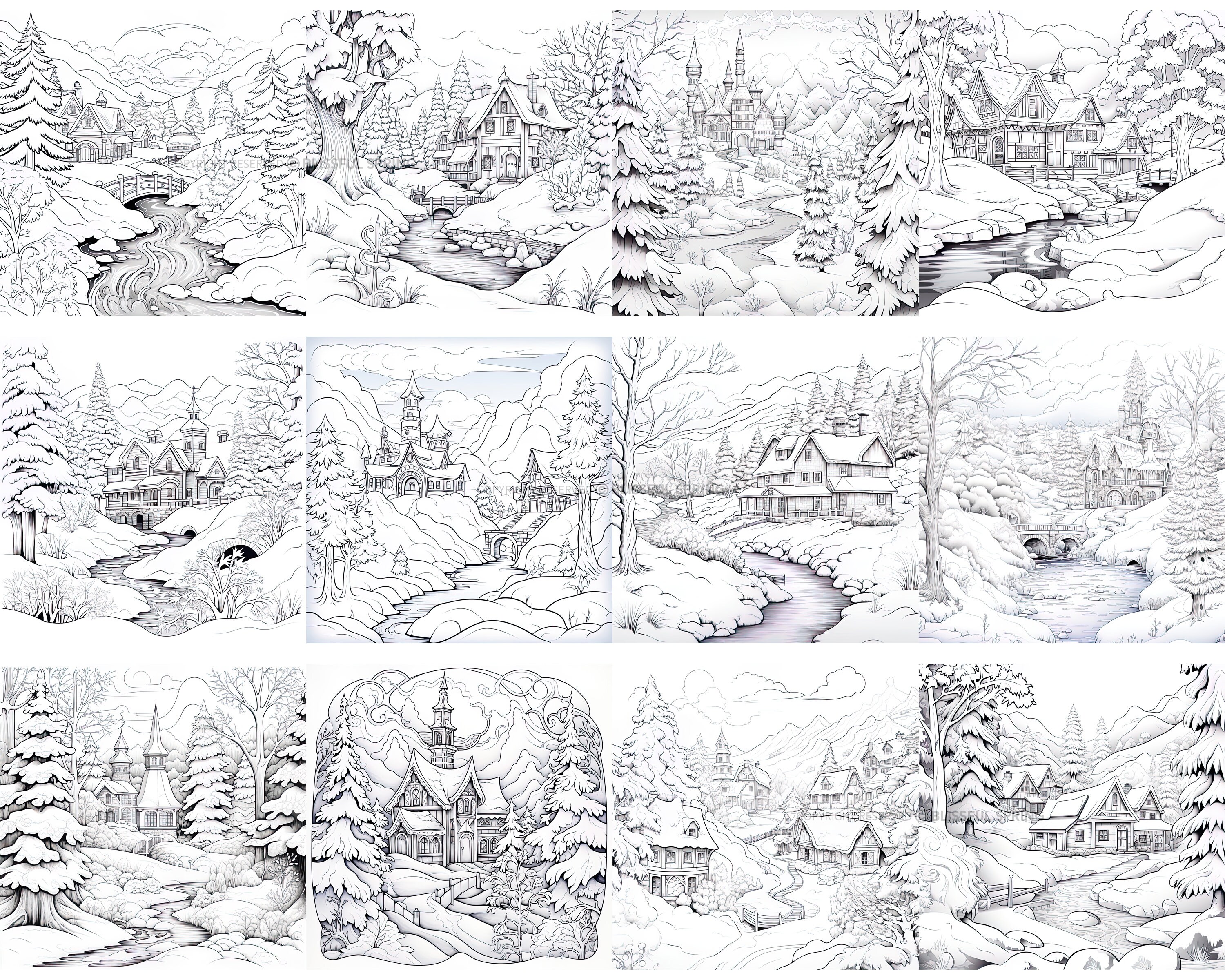 Winter Wonderland Procreate Brush Set: 100+ Unique Stamps (digital ...