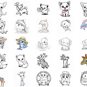 150+ Kawaii Animals Procreate Brush Set | Stamps for Procreate ...