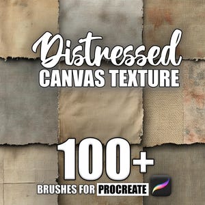 Può includere: Un set di oltre 100 pennelli con texture di tela usurata per Procreate. I pennelli sono progettati per dare alle tue opere d'arte un aspetto realistico e testurizzato.