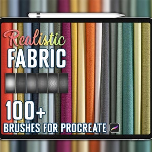 100+ Texture Brushes for Procreate Bundle, textile brushes, fabric texture, shadow highlights, jeans texture, leather texture, Brushset file