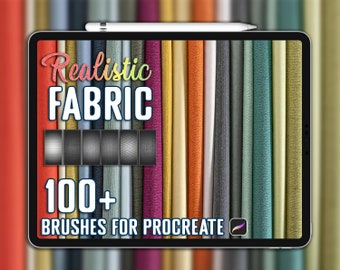 100+ Texture Brushes for Procreate Bundle, textile brushes, fabric texture, shadow highlights, jeans texture, leather texture, Brushset file