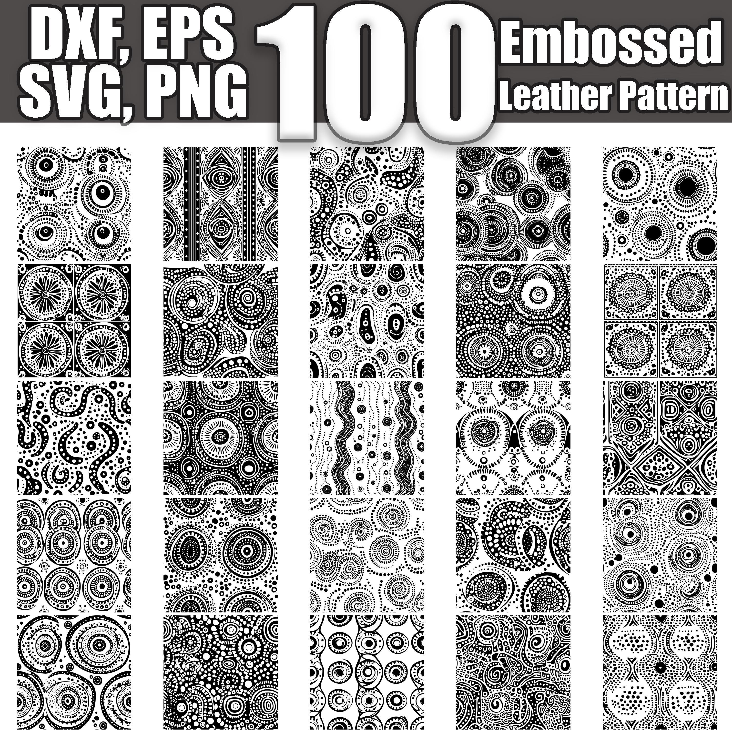 Embossed Leather Pattern SVG Bundle: 100 Seamless Designs (digital ...