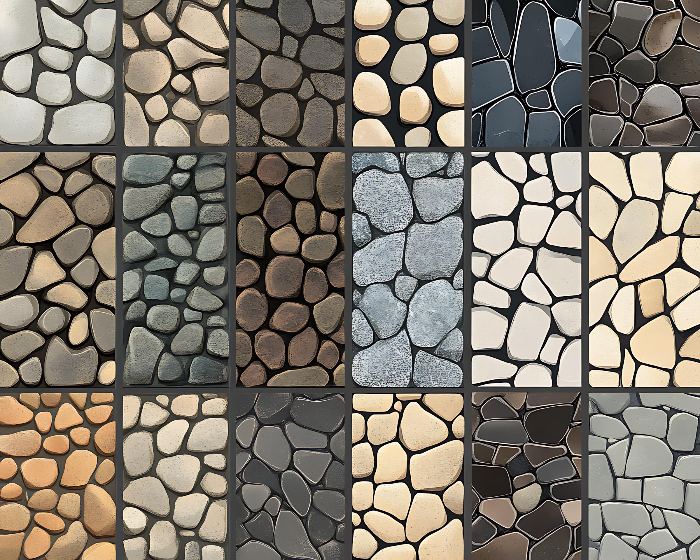 Gravel Texture Procreate Brushes: 100+ Seamless Stone Patterns (instant ...