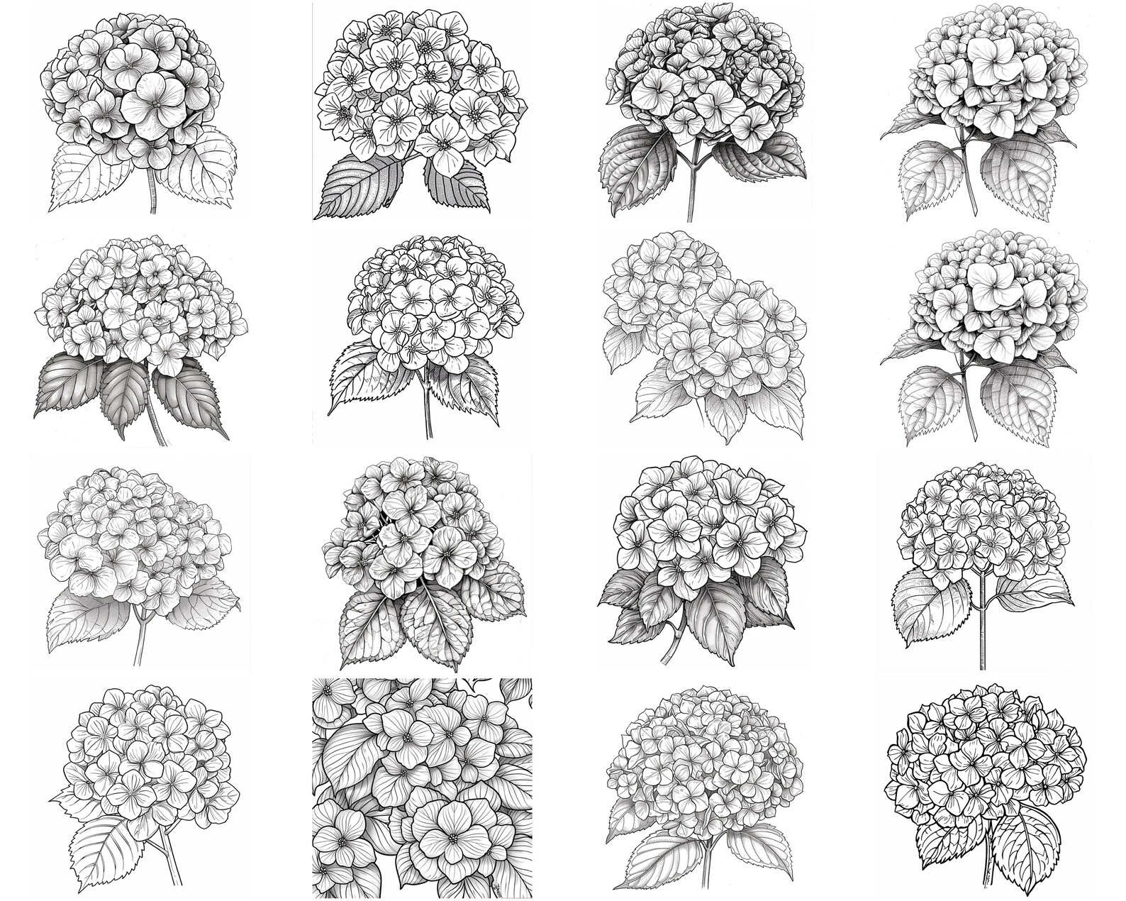 150+ Hydrangea Procreate Brush Set | Stamps for Procreate | Instant ...