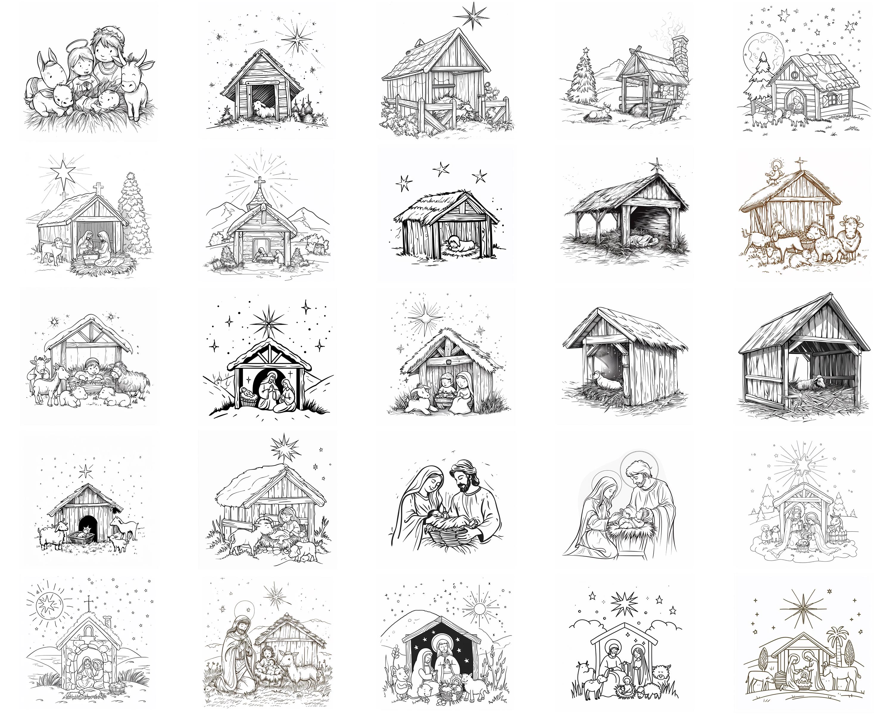 128+ Nativity Scene Procreate Brush Set | Stamps for Procreate ...
