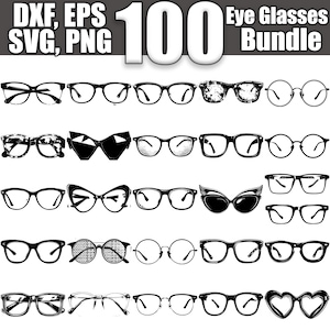 Brillen SVG Bundle, Set von 100, sofortiger digitaler Download svg png dxf eps