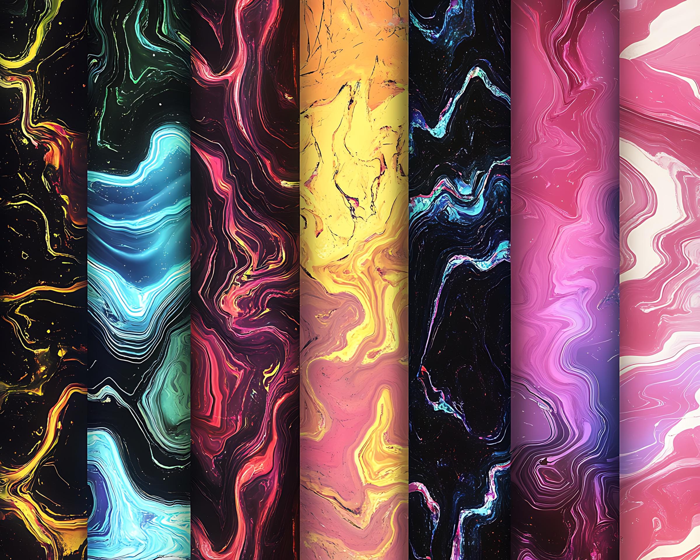 Iridescent Oil Slick Texture Procreate Brushes: Seamless Patterns ...