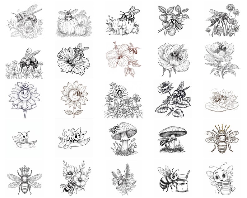 100+ Honey Bees Procreate Brush Set | Procreate Stamp Brushes | Instant ...