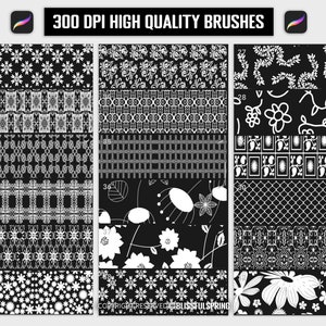 80 Seamless Geometric Pattern Brushes for Procreate Instant - Etsy