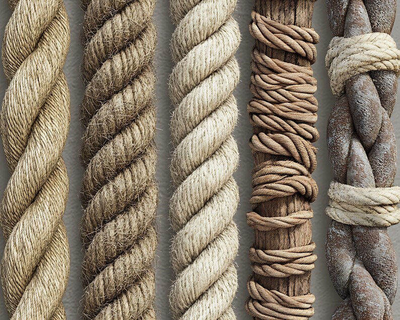 Unique Rope Patterns Rope Fiber Texture Procreate Brushes: 100+ Seamless Patterns (digital ...