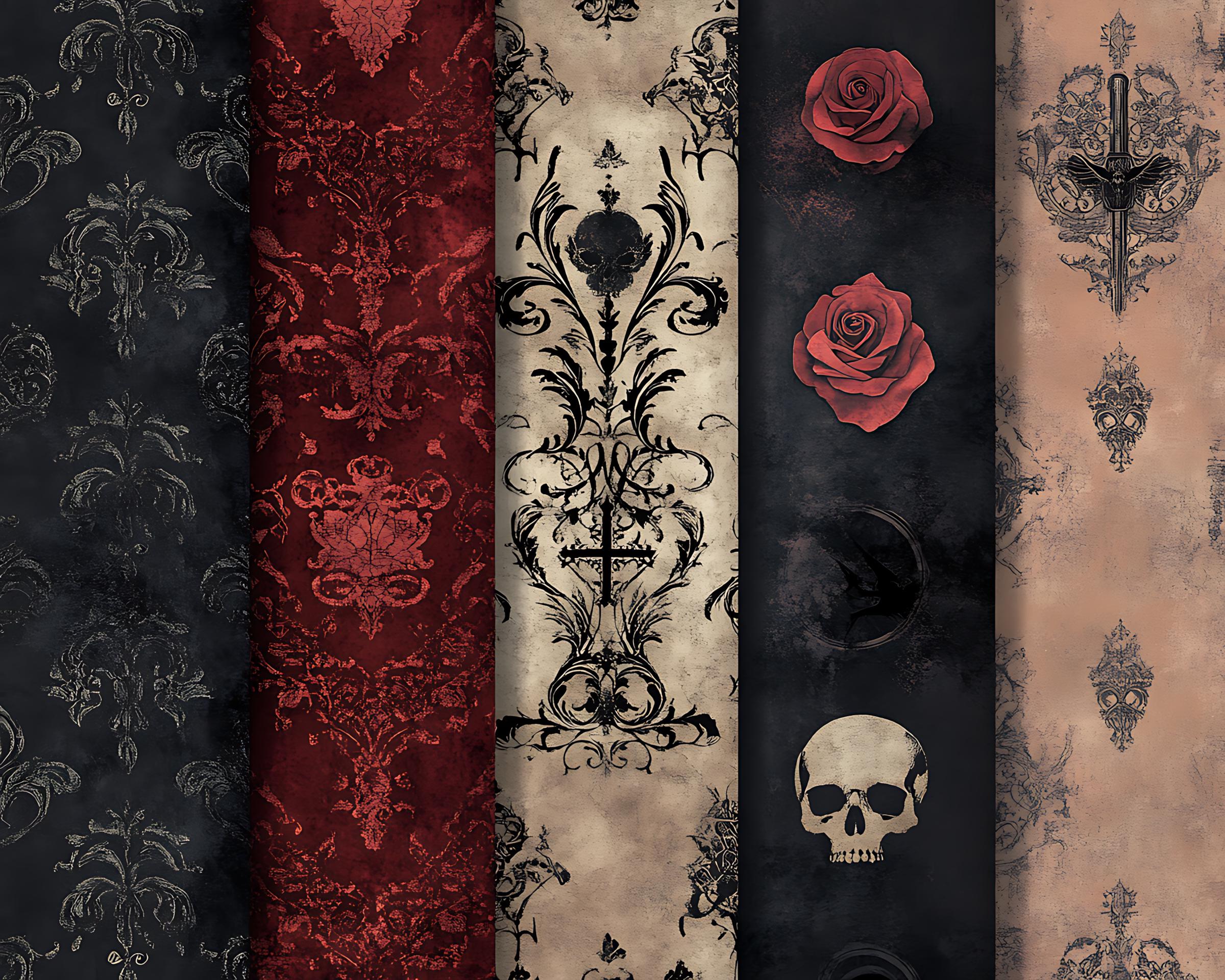 100+ Gothic Texture Procreate Brushes: Seamless Patterns (instant ...