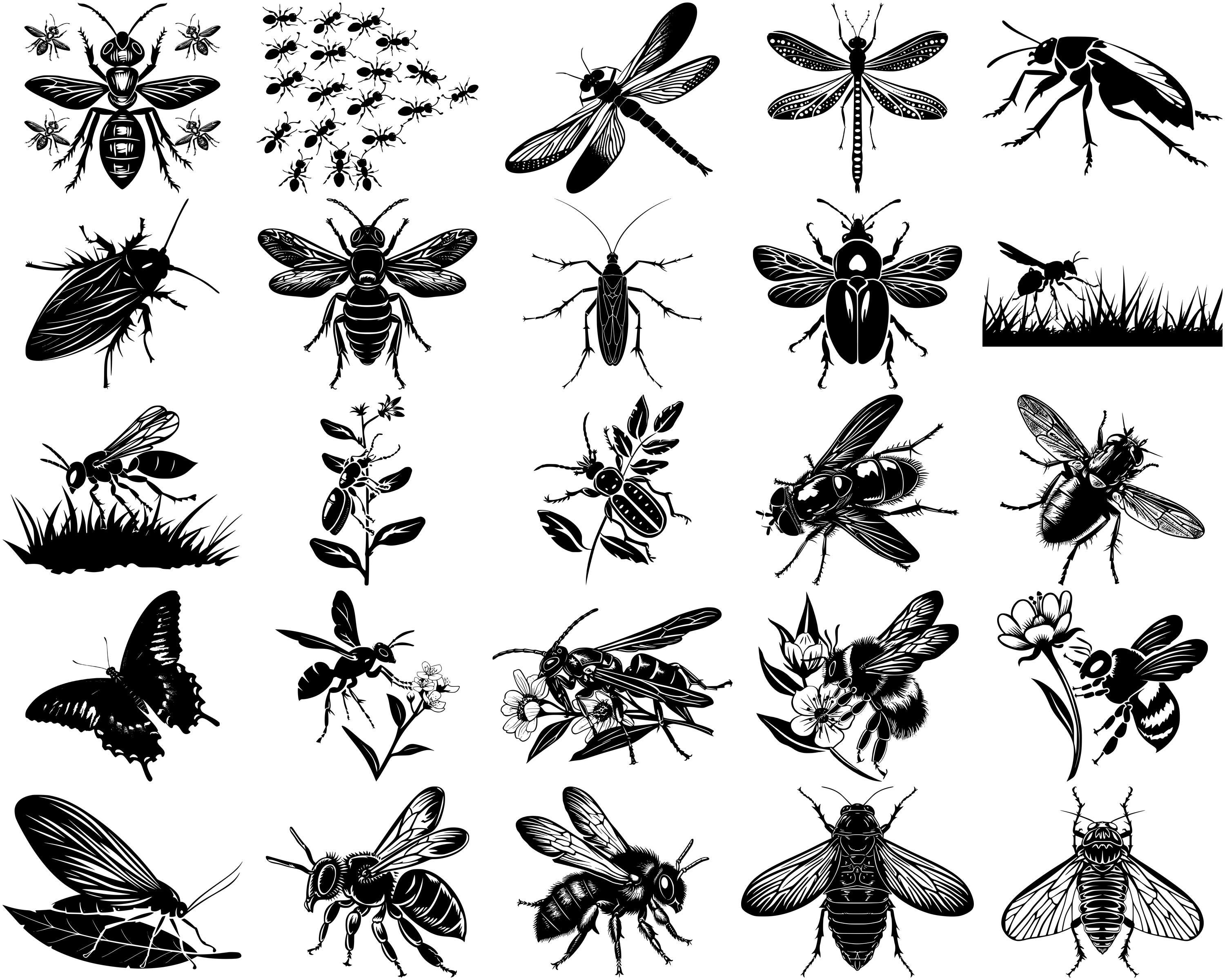 Insects Racing Svg Flying Insects SVG Bundle, Set of 100, Instant Digital Download Svg Png ...