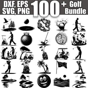 Golf SVG Bundle, Set of 100, Instant Digital Download svg png dxf eps