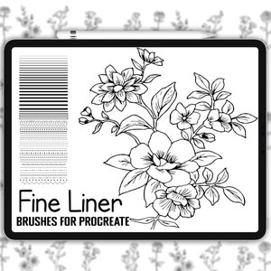 80+ Fine Liner Procreate Brushes: Illustration & Sketch (Digital Download)