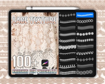 Lace Texture Brushes: 100+ Procreate Pinselset