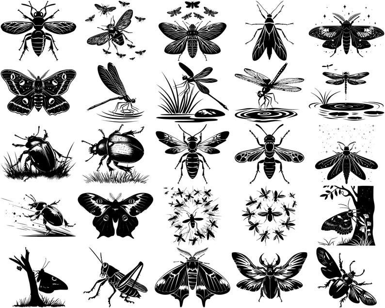 Insects Racing Svg Flying Insects SVG Bundle, Set of 100, Instant Digital Download Svg Png ...