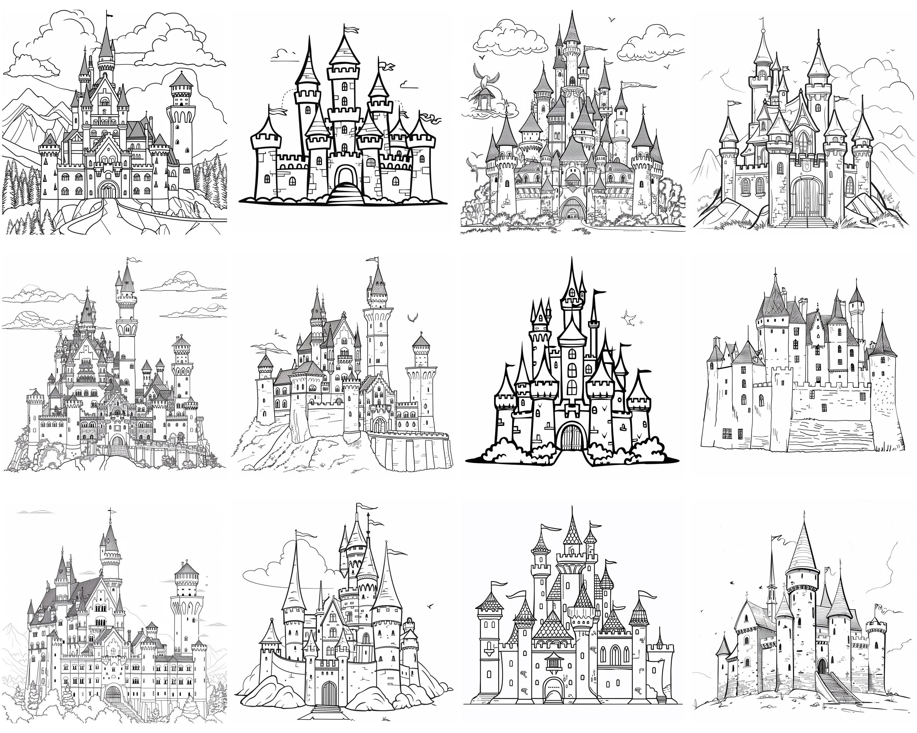 135 Castle Procreate Brush Set | Stamps for Procreate | Instant Digital ...