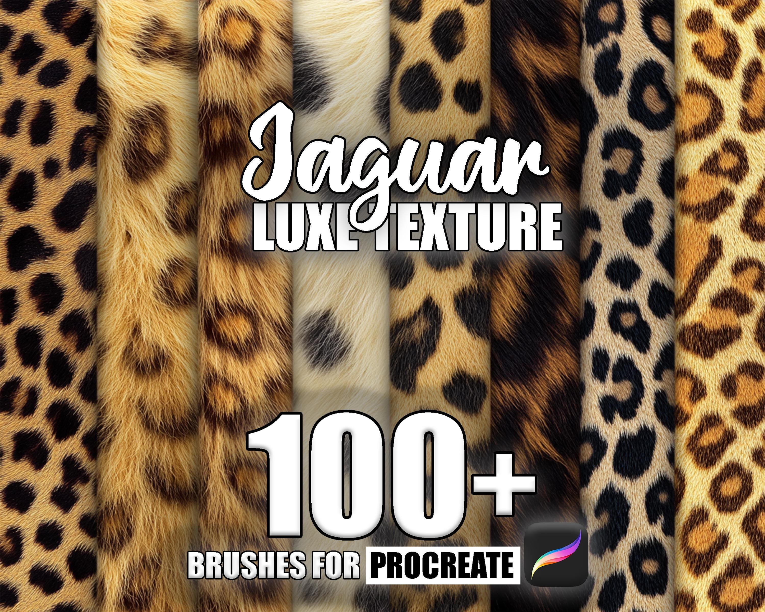 Jaguar Texture Procreate Brushes: Seamless Animal Print Patterns (Instant Download)